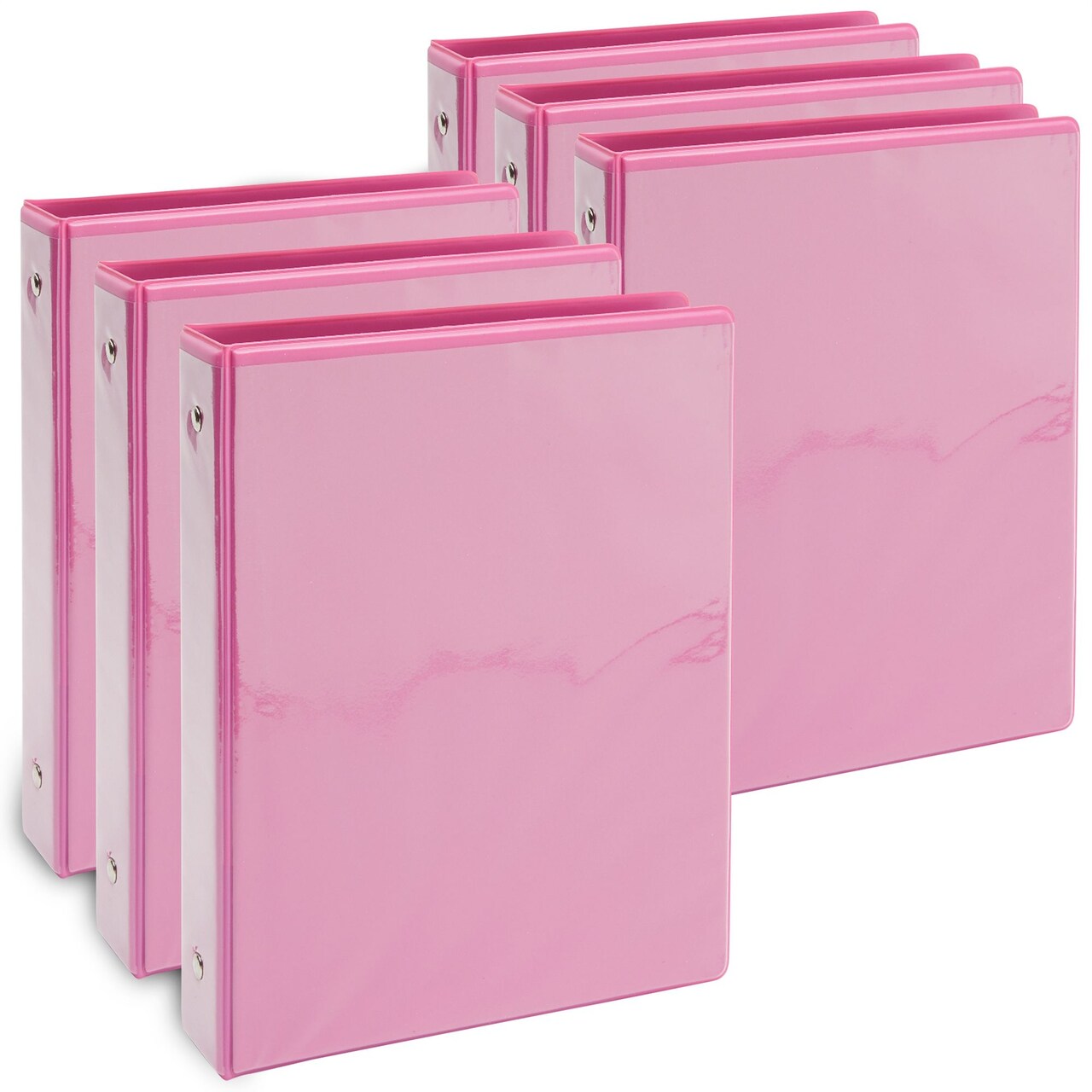 Mini 3 Ring Binder for 5.5 x 8.5 Inch Paper, Pink Office Supplies
